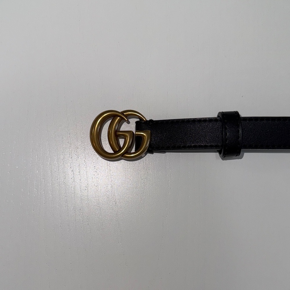 Gucci Black and Gold Women's Belt - Picture 4 of 6